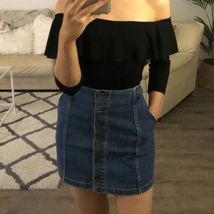 Aritzia Skirts - Aritzia Wilfred Free Denim Skirt Aritzia Skirts - Aritzia Wilfred Free Denim Skirt